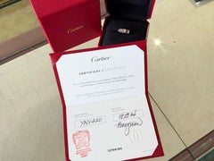 Fede nuziale C De Cartier con un diamante da 5 mm in platino