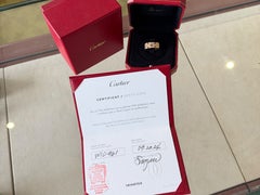 Anello Cartier Maillon Panthère a tre file, semi-pavé, in oro giallo 18 carati