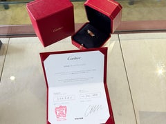 Anello Cartier Trinity a forma di cuscino in oro 18 carati