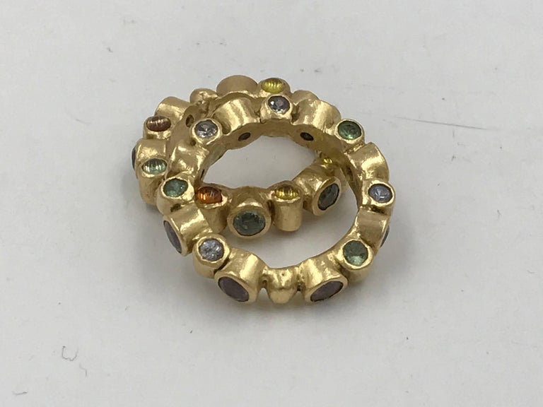 Untreated Sapphire 18K Gold Bridal Ring by AB Jewelry NYC at 1stDibs