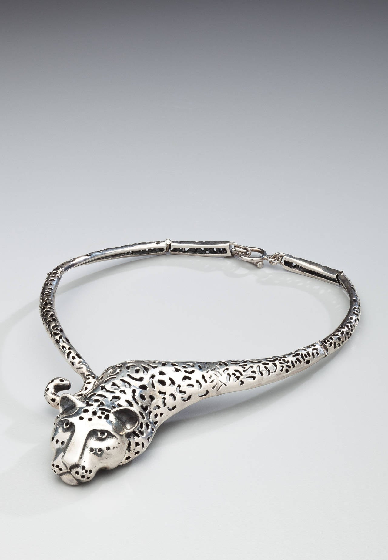 Artist Emilia Castillo Jaguar Necklace For Sale