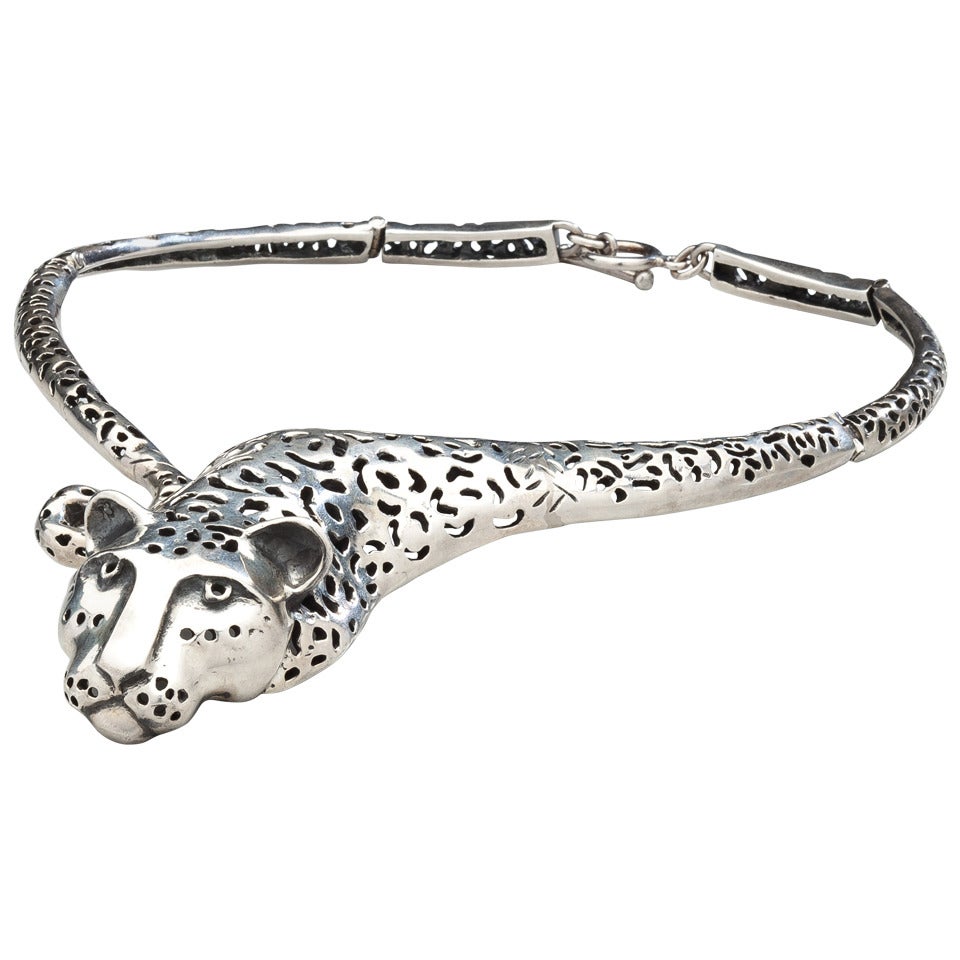 Emilia Castillo Jaguar Necklace For Sale