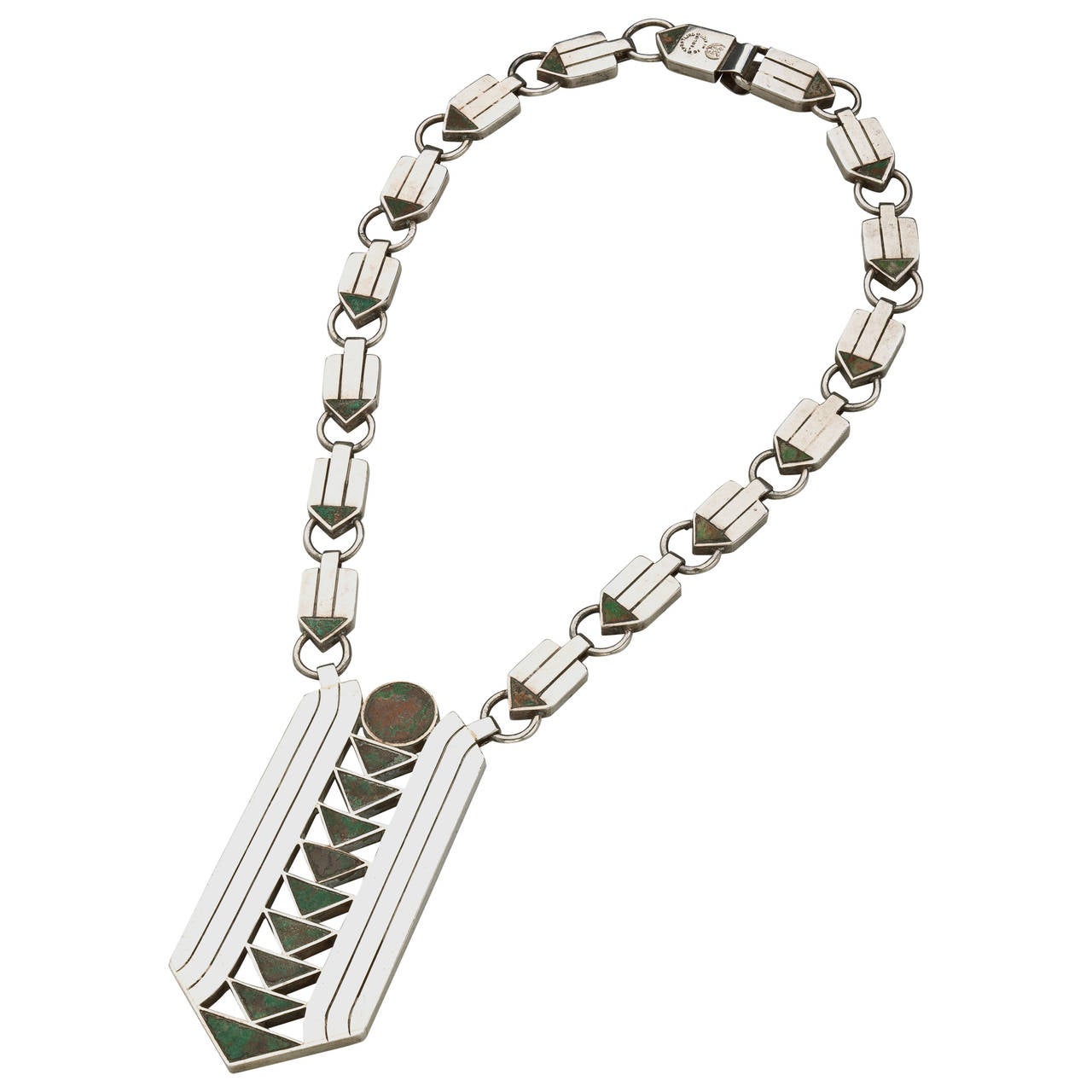 William Spratling Sterling Silver Arrow Necklace c. 1950's For Sale