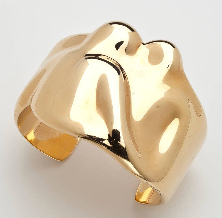 Modern Tiffany & Co. Elsa Peretti Gold Cuff Bracelet For Sale