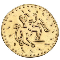 Picasso Gold Centaur Pendant
