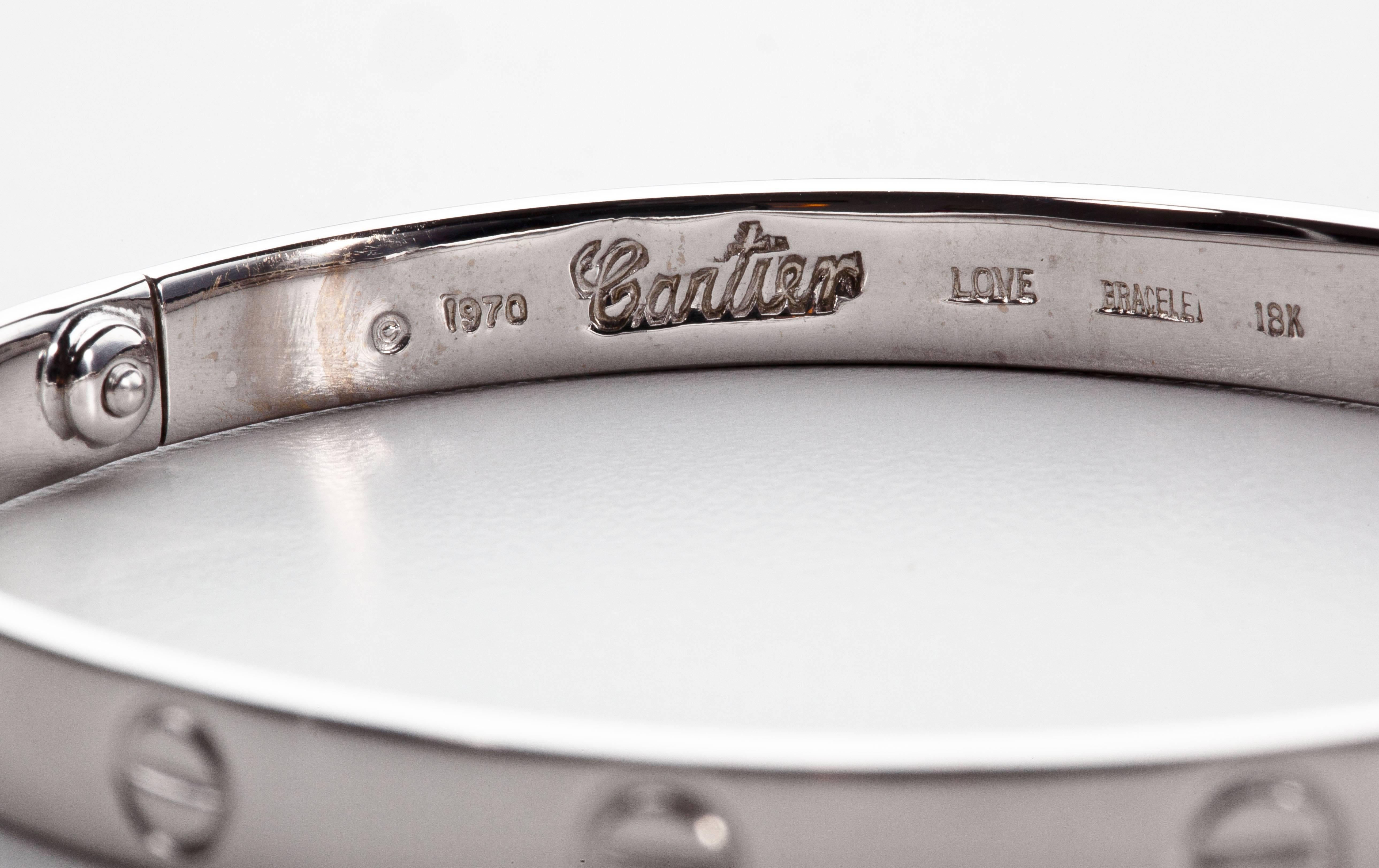 Moderne Cartier Bracelet Love de 1970 en vente