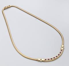 Tiffany & Co. Ruby Diamond Gold Necklace