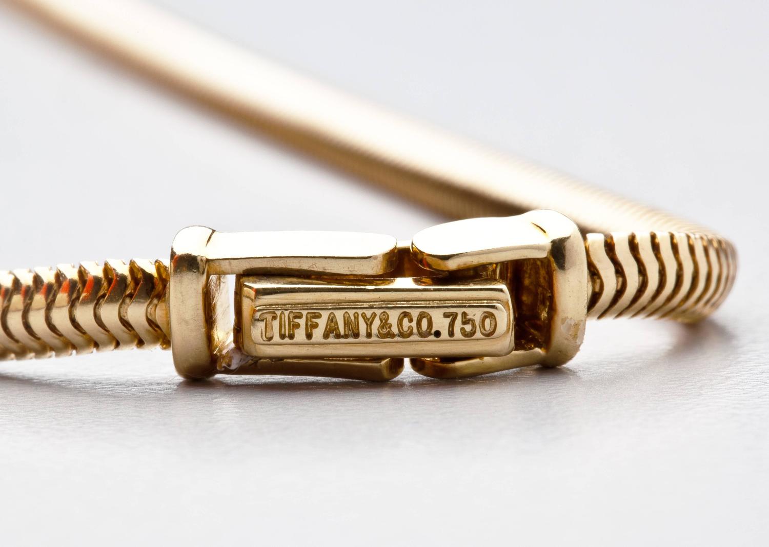 Tiffany and Co. Ruby Diamond Gold Necklace at 1stdibs