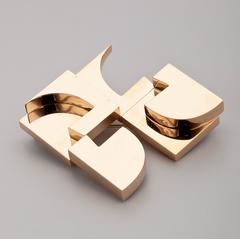 1971 Hans Richter Abstract Gold Pendant Brooch