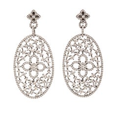 Statement Drop Rhodium or Rose Gold-Plated Earrings