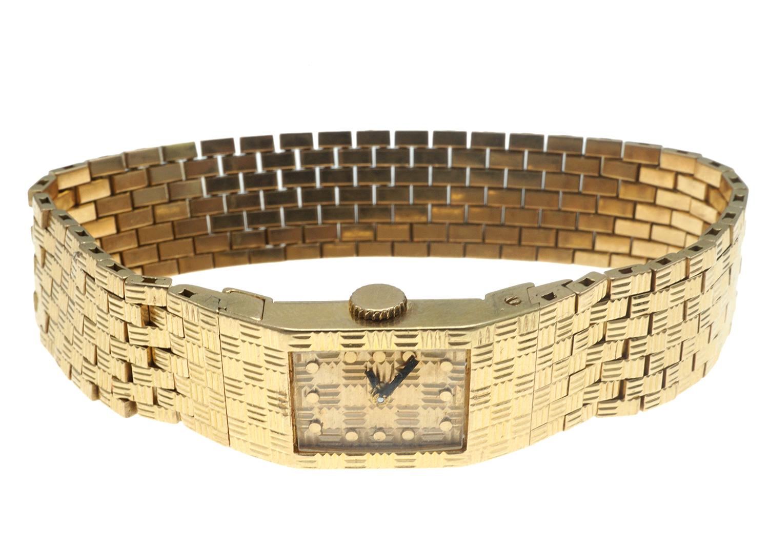 Women's or Men's Boucheron Paris 18 Karat Gold Wristwatch For Sale