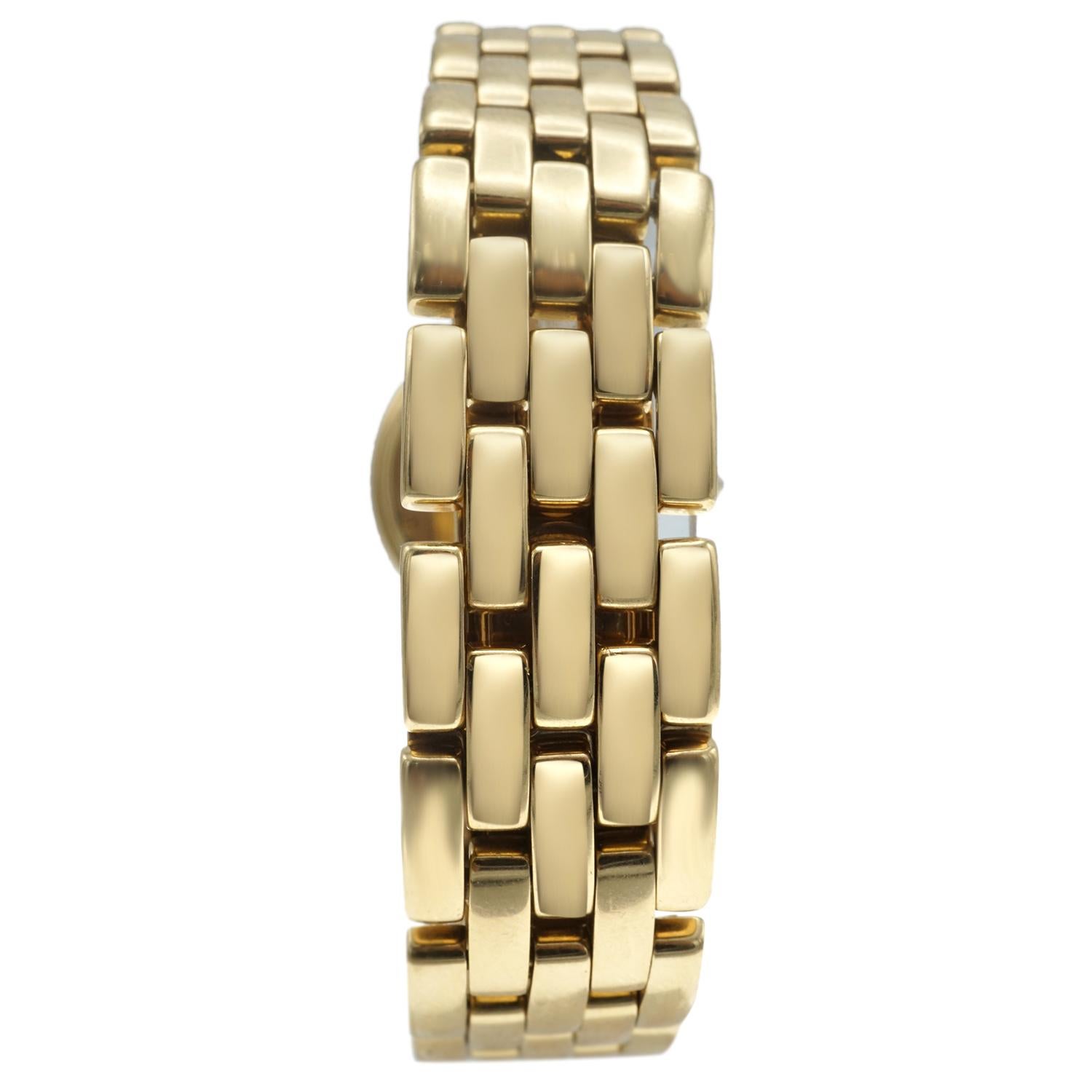 Women's or Men's Cartier Diamond 18 Karat Gold Wristwatch