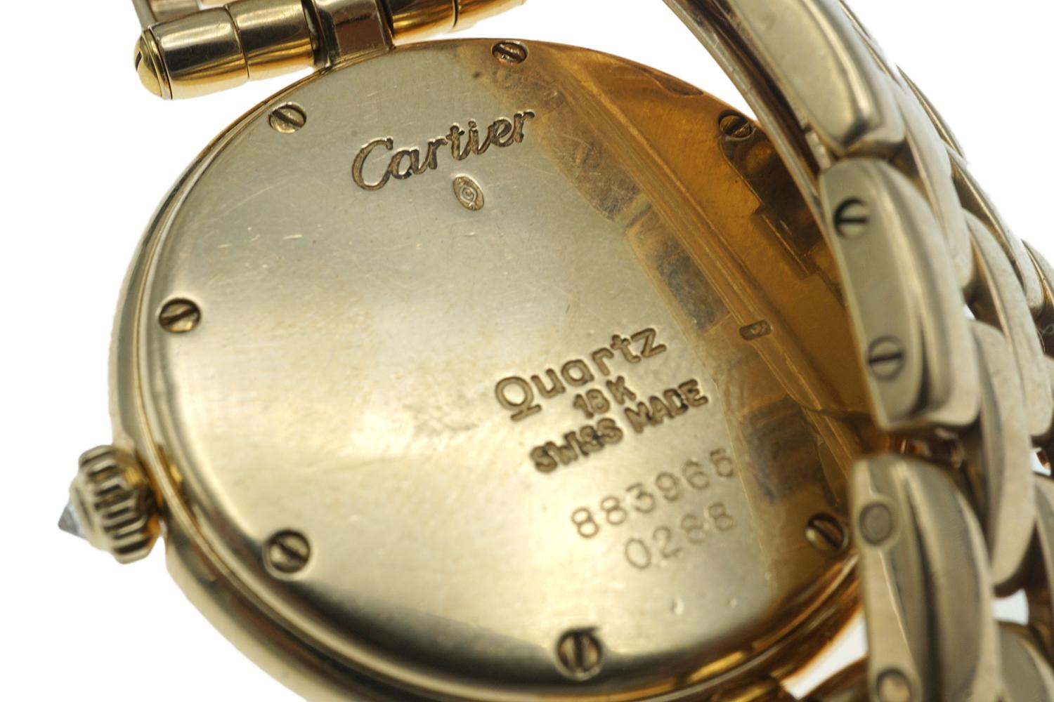 Cartier Diamond 18 Karat Gold Wristwatch 1