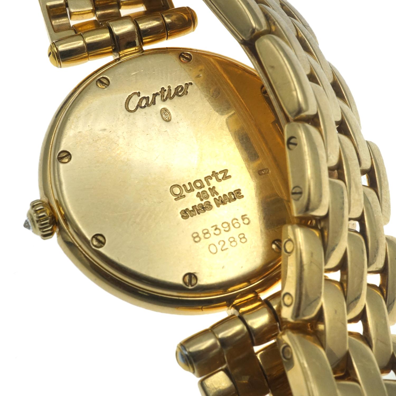 Cartier Diamond 18 Karat Gold Wristwatch 2
