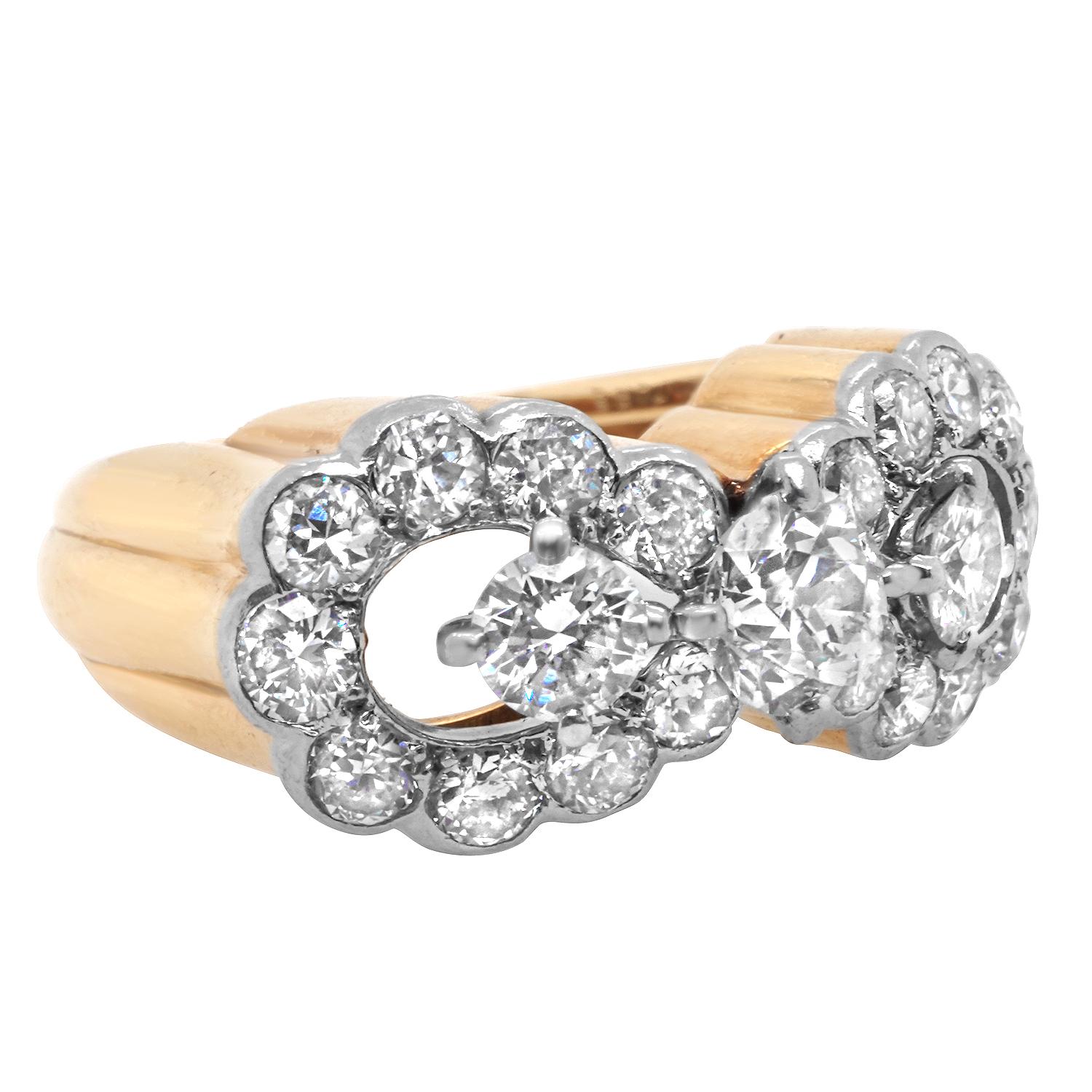 Women's Cartier Monture Diamond 18 Karat Gold Ring