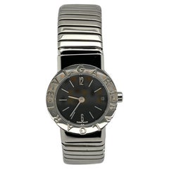 Retro Bulgari Tubogas Stainless Steel Ladies Watch 