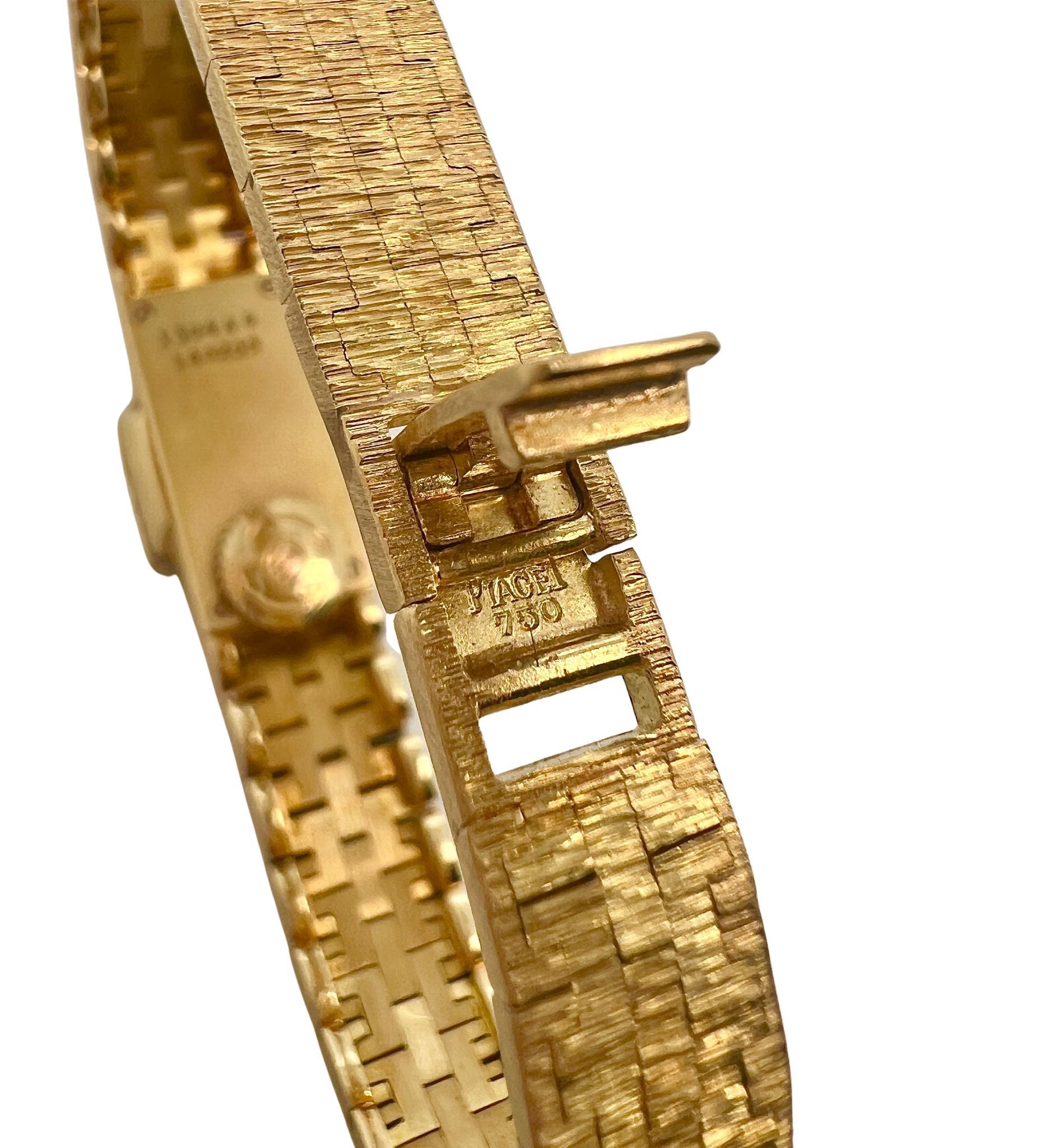 Orologio da polso meccanico Piaget in oro 18k e diamanti in vendita 1
