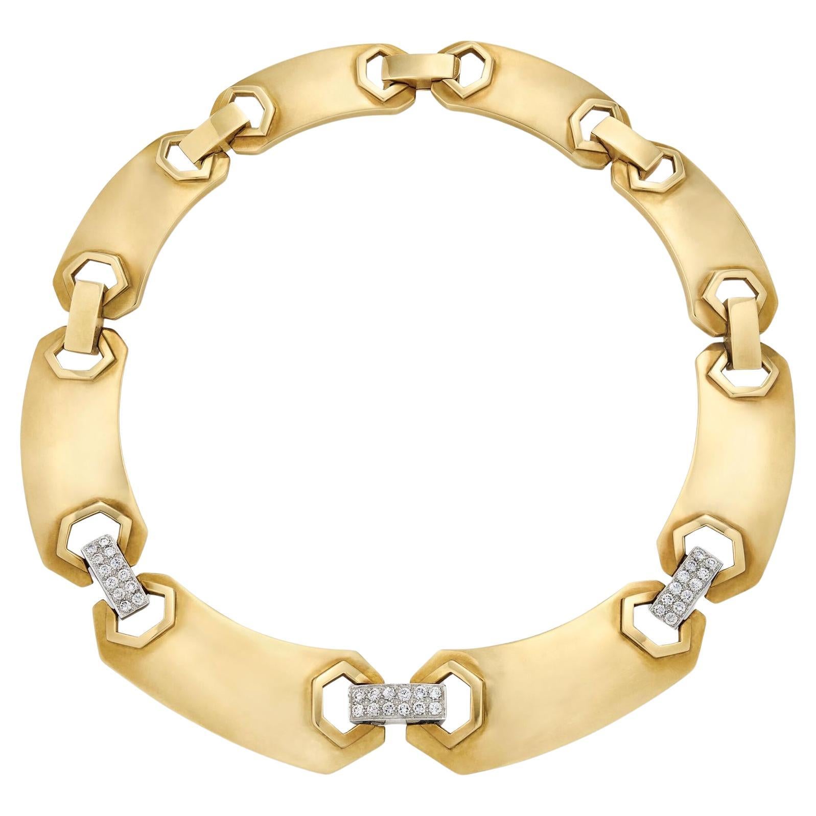 David Webb - Collana di diamanti in oro giallo 18 carati in vendita