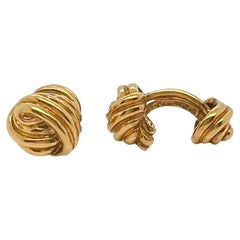 Tiffany & Co 18K Yellow Gold Knot Cufflinks