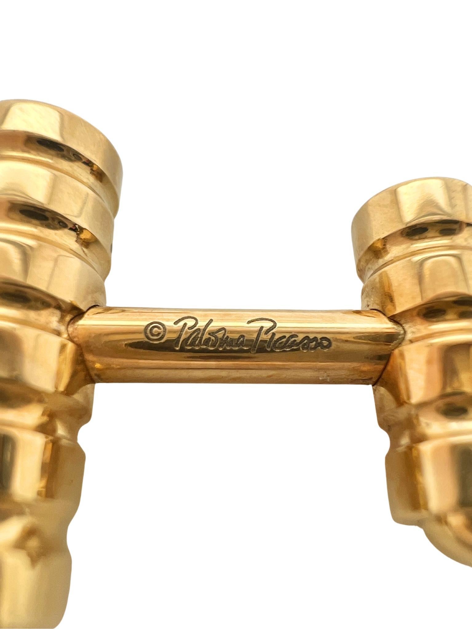 Gemelli Groove in oro giallo 18k di Paloma Picasso for Tiffany & Co. in vendita 2
