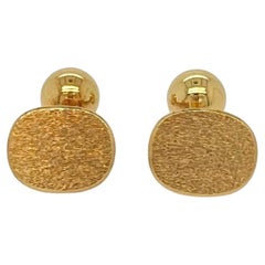 Gemelli da polso Tiffany & Co. in oro giallo 18 carati con finitura strutturata