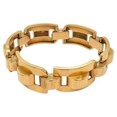 18k Gold Fancy Wide Link Bracelet