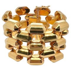 18K Gold 5 Row Gold Bar Bracelet