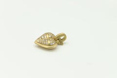 Kieselstein Cord Diamond Gold Heart Pendant 18k Yellow Gold Vintage Jewelry
