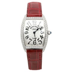 Franck Muller Cintree Curvex Sunset 1752 Ladies Diamond Watch 18k White Gold