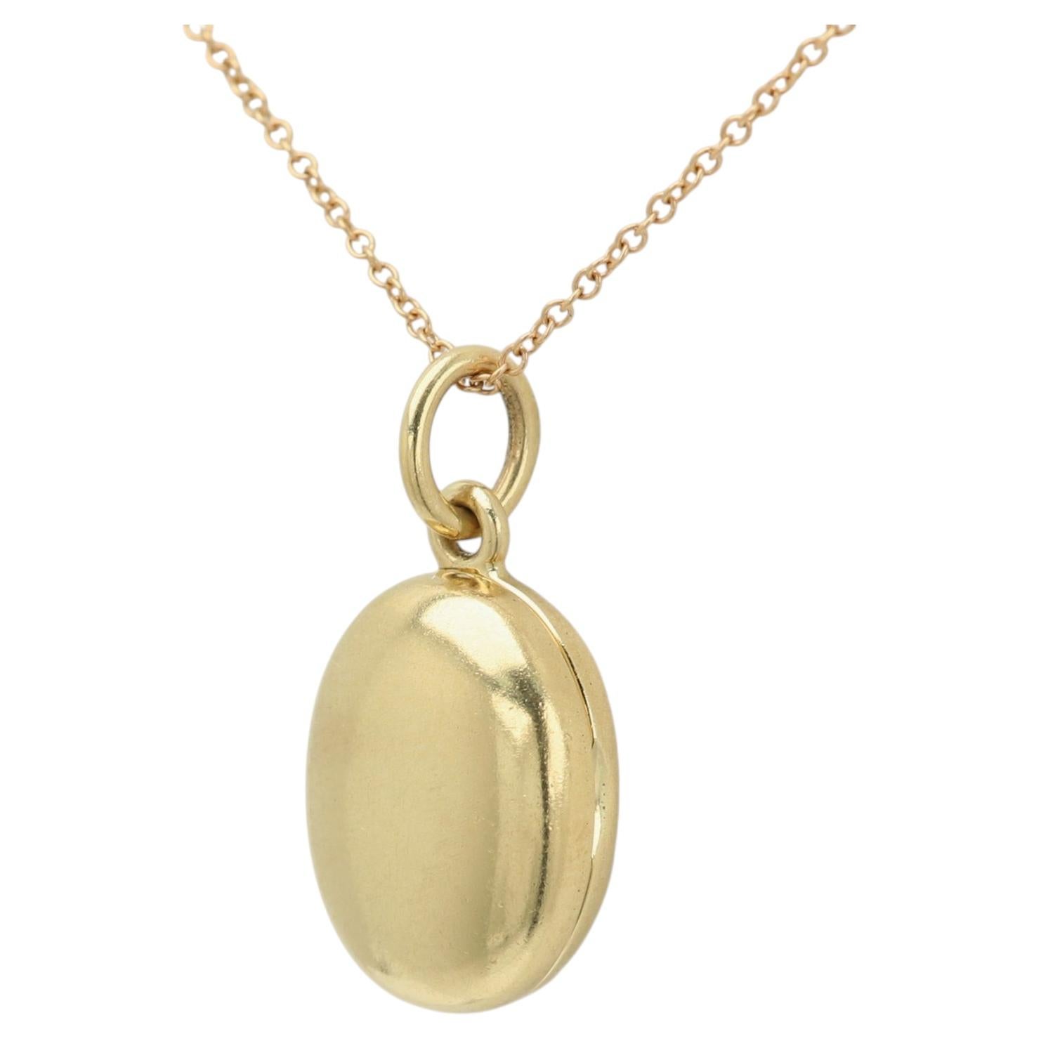 Tiffany & Co. Gold Pendant Locket 14k Yellow Gold