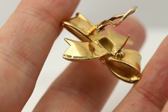 Tiffany & co Angela Cummings 18k Gold Bow Earrings