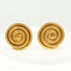 LalaOunis Treasure Of Persepolis Earrings 18K Gold Made IN Greece 1970's
