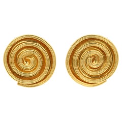 LalaOunis Treasure Of Persepolis Earrings 18K Gold Made IN Greece 1970's