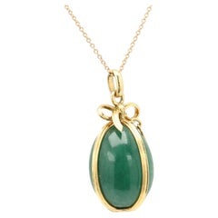 Schlumberger for Tiffany & Co. Purple Aventurine Quartz Egg Pendant Necklace