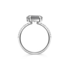 Rachel Boston 18ct White Gold Shield Cut Imperfect Diamond Ring