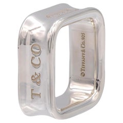 Tiffany & Co. 1837 Square Sterling Silver Ring, Size 4.5