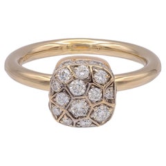 Pomellato Nudo Petit Ring aus 18 Karat Roségold mit Diamant-Pavé, Größe 4,5