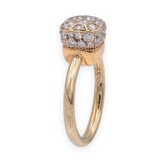 Pomellato Nudo Petit 18K Rose Gold Pavé Diamond Ring, Size 4.5