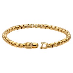 David Yurman Herrenarmband aus 18-karätigem Gelbgold mit 5 mm breiten Kettengliedern, 8 Zoll