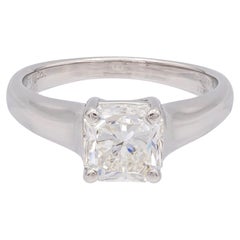 Tiffany & Co. Bague de fiançailles en platine sertie d'un diamant Lucida de 1,76 ct, pureté VS1