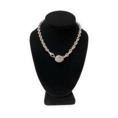 Tiffany & Co. Return to Tiffany Sterling Silver Oval Tag Link Necklace 16.5"