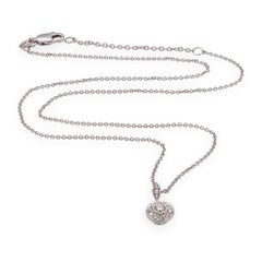 MillGrain Circle Bezel Halo 18k White Gold Diamond .39Cts Total Pendant Necklace