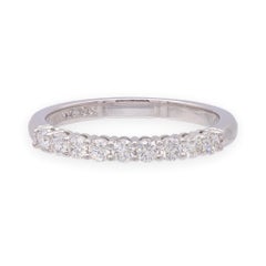 Tiffany & Co. Anello Forever Platinum con 9 pietre, a semicerchio, con diamanti rotondi, larghezza 2,2 mm