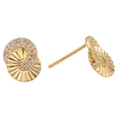 Phillips House 14K Yellow Gold Mini Aura Interlocking Stud Earrings