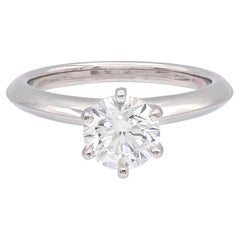 Tiffany & Co. Platinum 1.02 ct G VS1 Round Diamond Solitaire Engagement Ring
