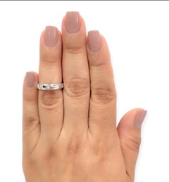 Tiffany & Co. Platinum Etoile Vintage Diamond Band Ring 4.3mm , Size 6