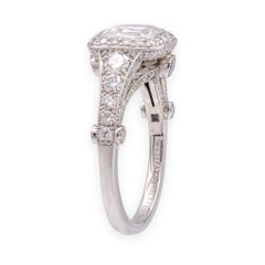 Tiffany & Co Legacy 1.37 ct Center DVS1 Cushion Diamond Engagement Ring Platinum