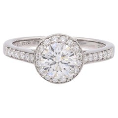 Tiffany & Co. Bague de fiançailles « Legacy » en platine avec diamant central rond de 0,82 carat, GVS1