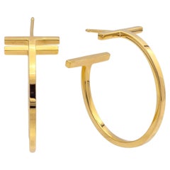 Tiffany & Co. Tiffany T Creolen aus 18-karätigem Gelbgold, 23 mm