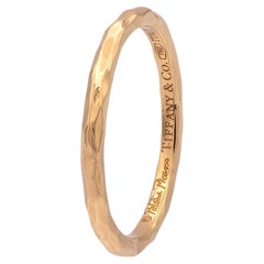 Tiffany & Co. Paloma Picasso Hammered 18K Rose Gold Band Ring 1.8mm Size 6